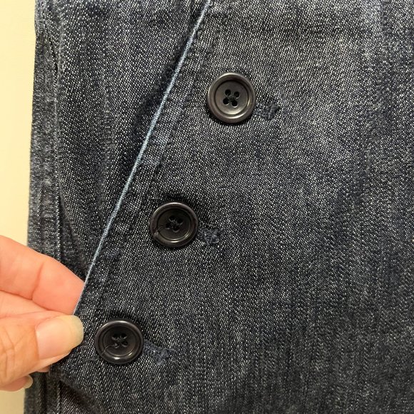 NWOT Ann Taylor High Waisted dark jean Sailor shorts Size 6 - Picture 2 of 5